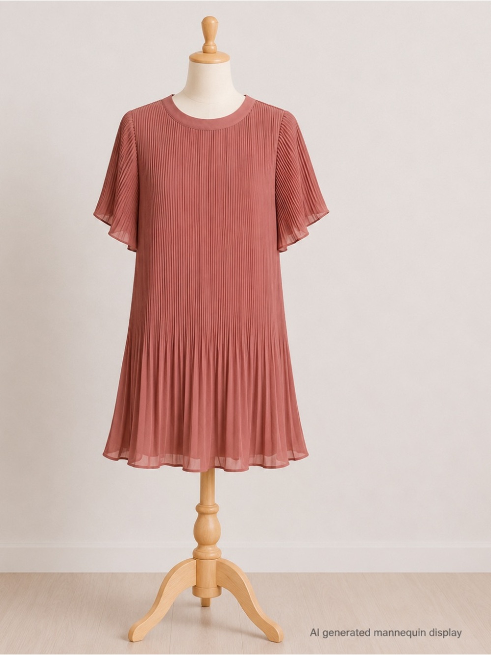 Naked Zebra Pleated Rose Petal Dress